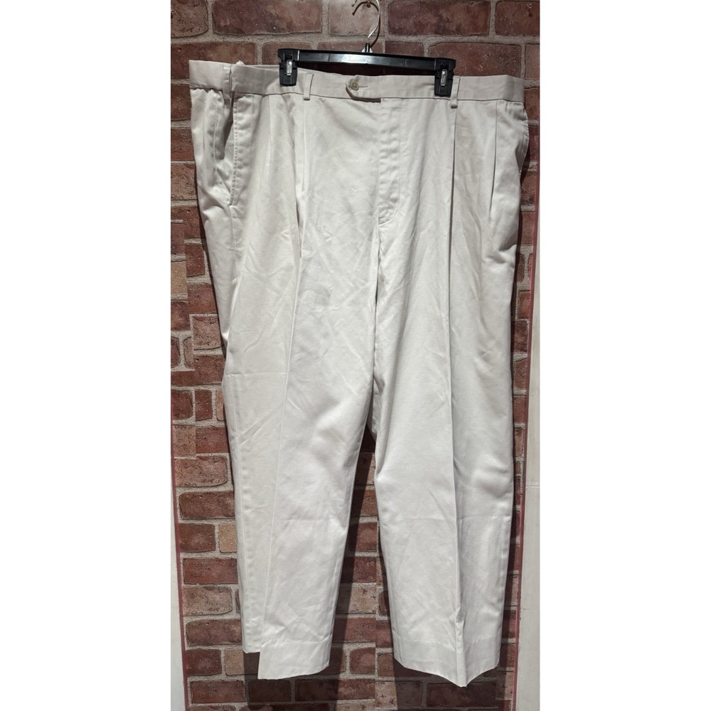 Southern Quale Reserve Pants Men's Size46 Plus Solid White Hook&Ladder Closure
